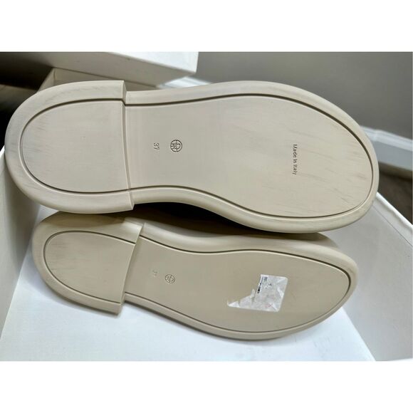 The ROW Grained Nubuck Leather Zippered Platform Combat Boots Beige Size 37 $149 - Picture 11 of 12